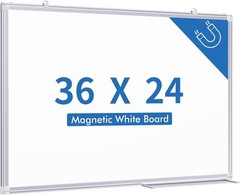 36 X 24 inches Magnetic Dry Erase Board with Aluminum Frame, Whiteboard