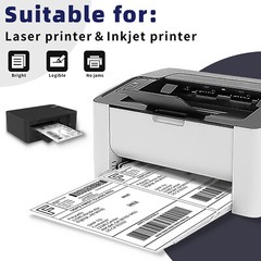 Shipping Labels 8.5×5.5 half sheet Self Adhesive 2 Per Sheet POLYSELLS 2UP