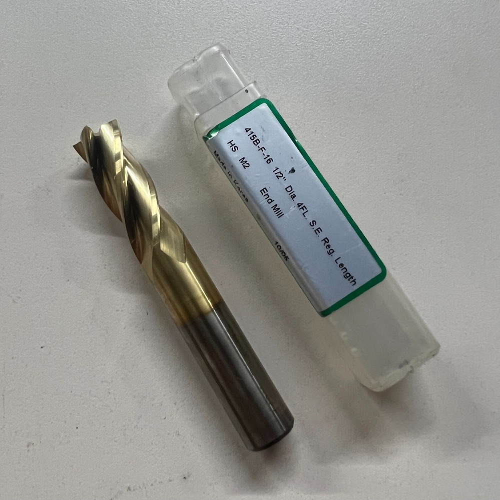 415B-F-12 3/8″ 4FL HS M2 8% cobalt END MILL L:2.041in