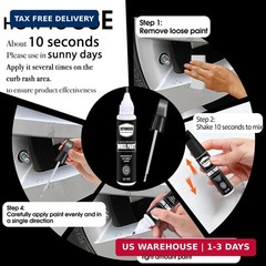 Matte Black Rim Touch Up Paint – Wheel Repair Kit Curb Rash, Quick And Easy Whee