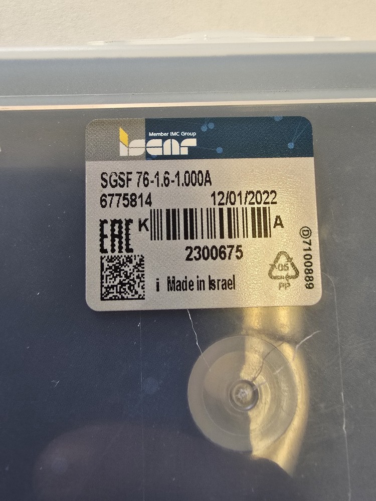 Iscar SGSF 76-1.6-1.000A Indexable Cutter #2300675