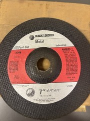 New Black & Decker Abrasive Wheels, 7”x1/4”x7/8”, 47033, Box of 10pcs