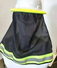 2 PC. FX SAFETY HARD HAT NECK SHIELD HELMET SUN SHADE HI VIS REFLECTIVE STRIPE