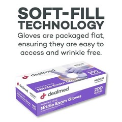 Latex-Free Medium Nitrile Gloves for Medical Use, 200 Count – Ambidextrous Fit