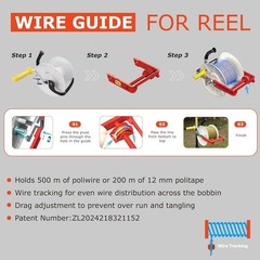 3:1 Geared Electric Fencing Reel Electric Fence Wire Reel with Auxiliary Wind…