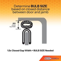 Trim-Lok Trim Seal EPDM Closed Cell Sponge Rubber Bulb Seal/PVC/Aluminum with…