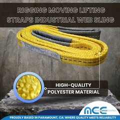1 Pack 1″ x 9ft 2 Ply Polyester Flat Eye Lifting Sling Strap Web Sling 3100 lbs
