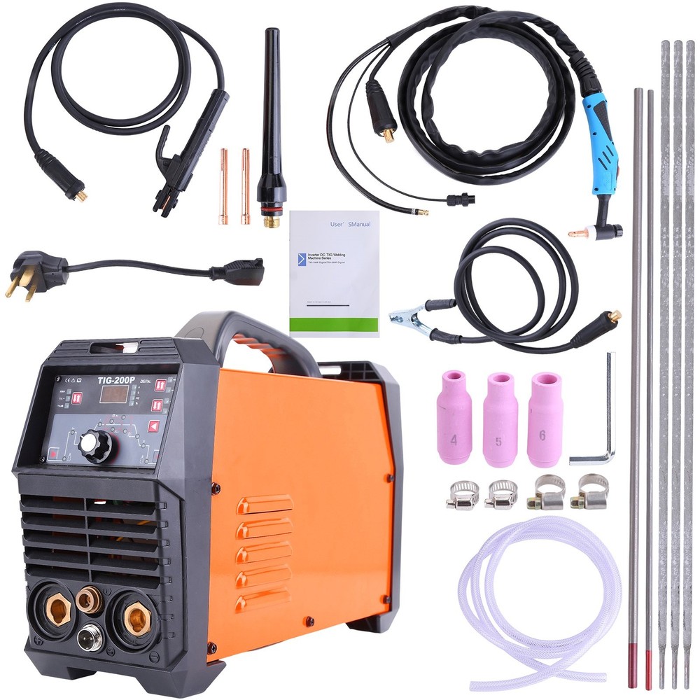 200A 110/220V ALUMINUM HF TIG WELDER 2T/4T IGBT MMA PULSE TIG WELDING MACHINE