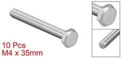 M4 x 35mm Hex Bolts 304 Stainless Steel Hexagon Screw Bolt 10pcs