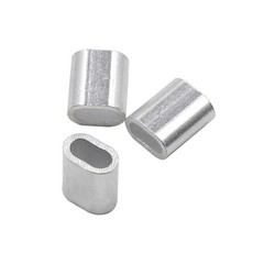 100pcs 3/32 Inch Wire Rope Sleeves Aluminum Clip Fittings Cable Crimps