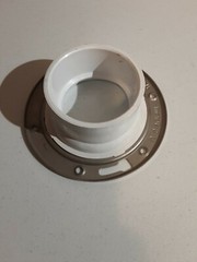 Genova 75150 4×3 Adjustable Closet Flange PVC with A Metal Ring New