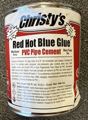 Christy’s Red Hot Blue Glue Blue Cement For PVC Pipe, 32 oz 1 Qt, 505201, Dented