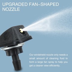 2 PCS Car Front Windshield Washer Nozzle Kit, 1.06In x 0.62In x 0.86In Adjust…