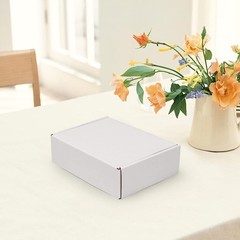 7x5x2 Small Shipping Boxes Set of 50, White Corrugated Cardboard Box Literatu…