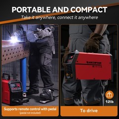 ARCCAPTAIN TIG Welder 200A High Frequency Dual Voltage TIG/Stick/Arc 110v/220v