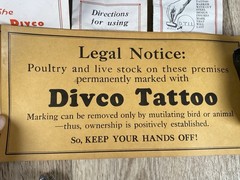 Poultry Livestock Divco Tattoo Outfit Kit C96 Specially Made, 1929 Newfolden, Mn
