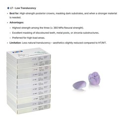 5PCS C14 Dental Emax Glass Ceramic Blocks Lithium Disilicate CAD/CAM CEREC Block