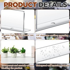 Quality Clear Front Shelf Fences with 60 Screws – Easy Installation for Retail^