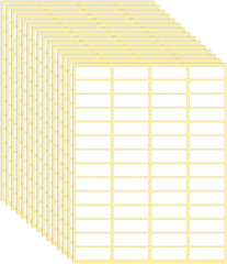 1680 Pcs Rectangle Labels 0.5″ X 1.5″ White Writable Name Label Stickers Blank