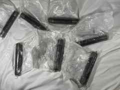 Bulk Lot of (7) 1/2″ x 4-1/2″ Black Steel Pipe Nipples -Schedule 40 – 12108 -New