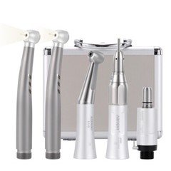 AZDENT Dental Ring LED E-generator High Speed&Low Speed Handpiece Kit 2 Hole USA