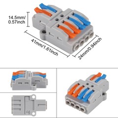 10 Pcs Lever Wire Connectors, Quick Wiring Cable Connector Push-in Conductor …