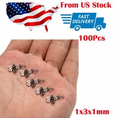100Pcs 681ZZ Mini Ball Bearings, 1x3x1mm Metal Shield for Models & Tools