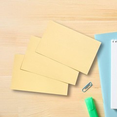 100 PCS Unruled Index Cards 5×8 Inch Canary Yellow Office School Supplies