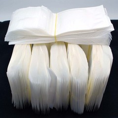 1000 Zip Zipper Lock Bags Clear Plastic White Back 5.5″ x 8″ Seal Reclosable