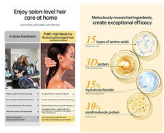 2Pcs Hair Mask, 8s Revitalizes Hot Dyeing 1.24 Fl Oz (Pack of 2), Gold