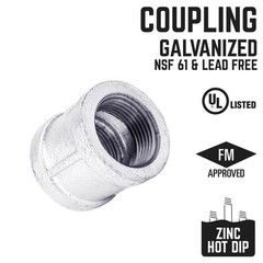 BK Products 511-208HN Galvanized Malleable Iron Coupling 2×2 FIP Dia. in. 3 Pack