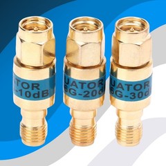 DC-6GHz 2W SMA Fixed Attenuator Brass Gold Attenuator 3db 6db 10db 15db20db 30db