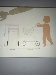 New Coco Village Wooden Shopping Cart 2+ Years Play Food Kitchen Play Hardwood