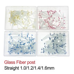 100 Pcs Dental Endo Quartz Fiber Post Straight/Screw Restorative Posts 1.0-1.8mm