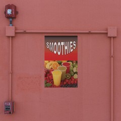 Door Decals Vertical Vinyl Stickers Multiple Sizes Smoothies with Fruit Images