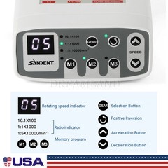Dental Brushless LED Electric Micro Motor /+1:5 1:4.2 1:1 LED Optic Handpiece DT