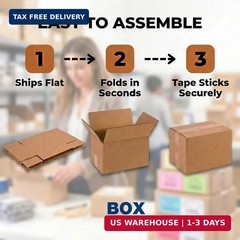 BOX USA Medium Moving Boxes 18L x 14W x 12H 20-Pack – Corrugated Cardboard Box f