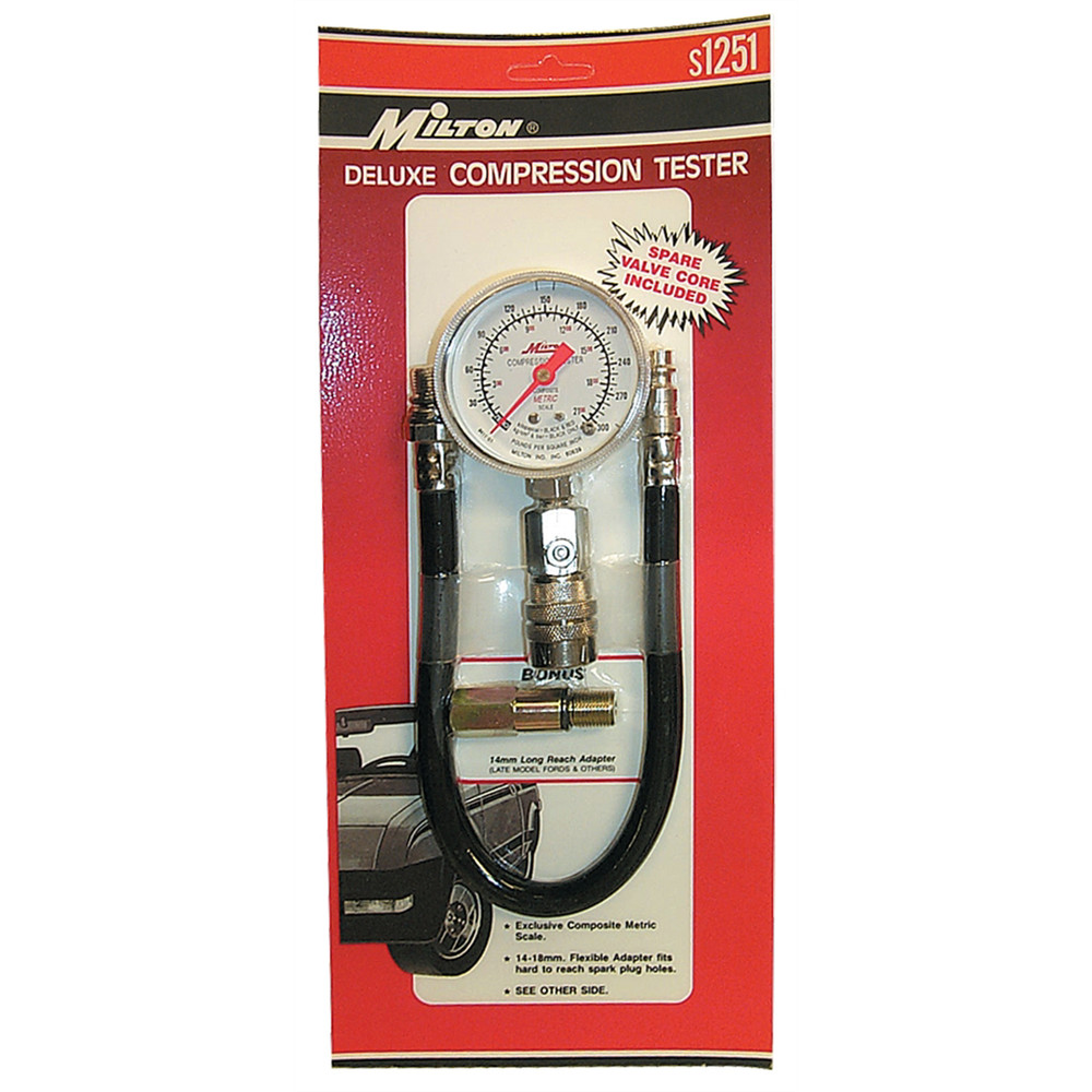 S-1251Milton Industries Compression Tester, Deluxe