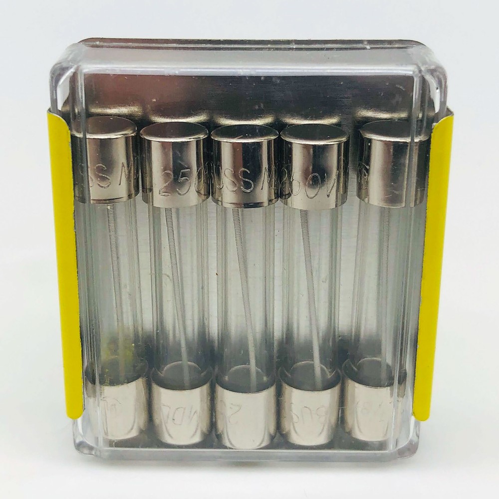 5x Bussman MDL-1/8-R Fuse Buss Small Dimension Glass Tube