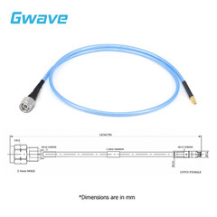 2.4mm Male to GPPO Female .086″ Semi-flexible Coax Cable, FEP Jacket, DC-50GHz