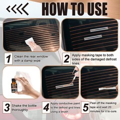 Rear Defroster Repair Kit, Copper Conductive Paint for Repairing Rear Window …