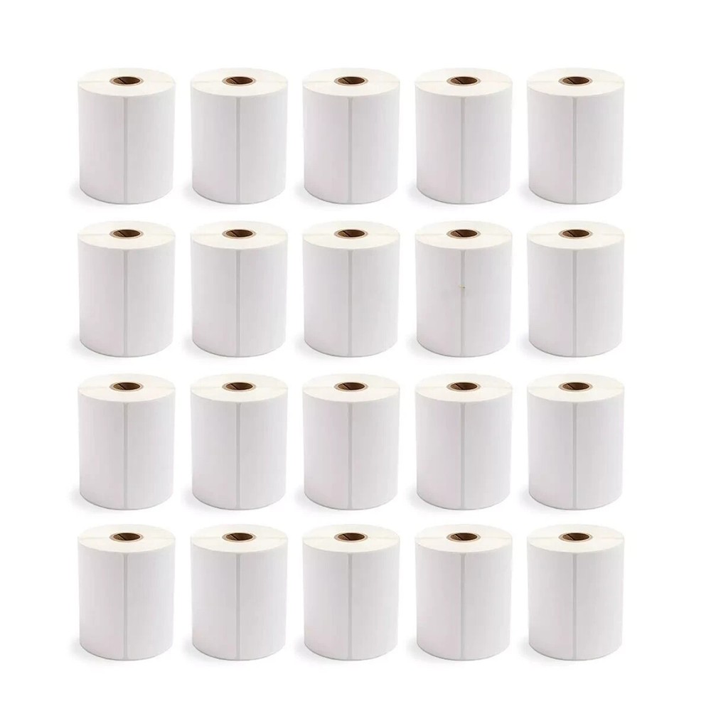 20 Rolls (5000) 4″x6″ Direct Thermal Shipping Label 250/Roll Zebra LP2844/ZP450