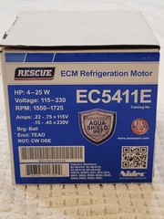 US Motor 4-25W 1550-1725 rpm, 4 Poles, 1 shaft, TEAO Enclosure, Rescue ECM Multi