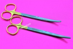 NEW 2 GERMAN T/C METZENBAUM SCISSORS 5.5″ CURVED WITH TUNGSTEN CARBIDE INSERTS