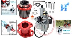 High-Performance Carburetor with Air Filter for Predator 212cc Go Karts – Red