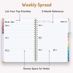 Forvencer 2026 Planner, Weekly and Monthly Calendar Letter, Light Green