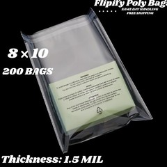 200 8×10 1.5 mil Self Seal Suffocation Warning Clear Poly Plastic Bags