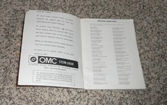 1966 Omc Outboard Marine Corp Stern Drive Dealer Service Directory Book Brochure