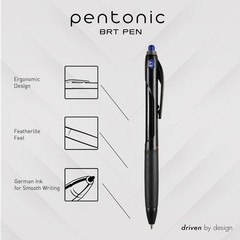 PENTONIC BR-T Retractable Ballpoint Pens 18 Count Blue Ink 0.7 mm Fine Point