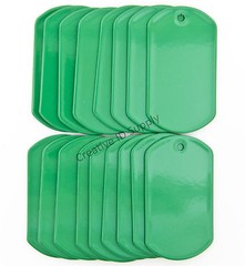 100 pcs Green Color Blank Military Spec Dog tag Stainless Steel Wholesale